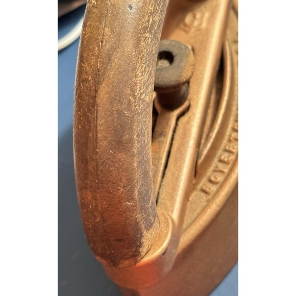 ANTIQUE Colebrookdale Iron 1 Detachable Wood Handle - Boyertown, PA  Letter C, - Picture 10 of 13
